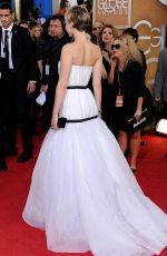 JENNIFER LAWRENCE at 71st Annual Golden Globe Awards