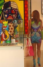 JENNIFER NICOLE LEE in Tight Mini Dress Out and About in Miami