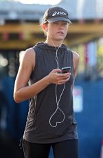 JESINTA CAMPBELL in Leggings Out at Bondi Beach in Sydney