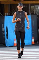 JESINTA CAMPBELL in Leggings Out at Bondi Beach in Sydney