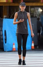 JESINTA CAMPBELL in Leggings Out at Bondi Beach in Sydney