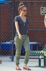 JESSICA ALBA at Coldwater Canyon Park in Beverly Hills