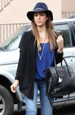 JESSICA ALBA at Prix Body Piercing in West Hollywood