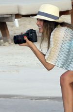 JESSICA ALBA in Bikini at a Beach in St. Barts