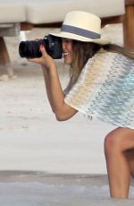 JESSICA ALBA in Bikini at a Beach in St. Barts