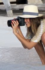 JESSICA ALBA in Bikini at a Beach in St. Barts