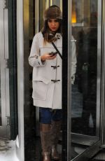 JESSICA ALBA Leaves Her Hotel in Manhattan