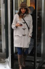 JESSICA ALBA Leaves Her Hotel in Manhattan