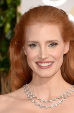 JESSICA CHASTAIN at 71st Annual Golden Globe Awards