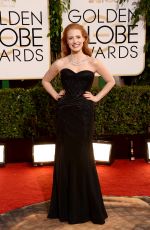 JESSICA CHASTAIN at 71st Annual Golden Globe Awards