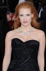 JESSICA CHASTAIN at 71st Annual Golden Globe Awards