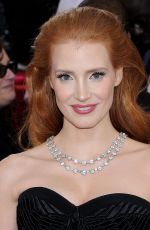 JESSICA CHASTAIN at 71st Annual Golden Globe Awards