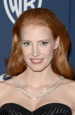 JESSICA CHASTAIN at Instyle and Warner Bros. Golden Globes Afterparty