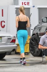 JOANNA KRUPA at a Gas Station in Miami