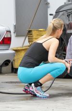 JOANNA KRUPA at a Gas Station in Miami