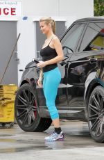 JOANNA KRUPA at a Gas Station in Miami