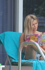 JOANNA KRUPA in Bikini Top and Shorts at a Pool in Miami