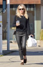 JULIANNE HOUGH in Leather Pants Out in Los Angeles