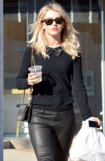 JULIANNE HOUGH in Leather Pants Out in Los Angeles