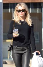 JULIANNE HOUGH in Leather Pants Out in Los Angeles