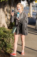 JULIANNE HOUGH in Shorts Leaves a Gym in West Hollywood