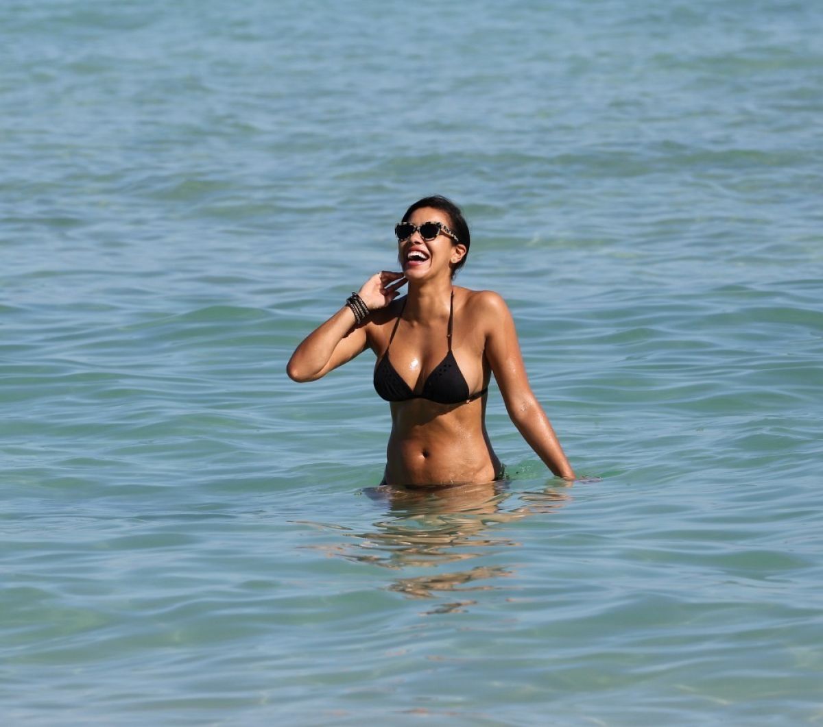 JULISSA BERMUDEZ in Bikini at a Beach in Miami 