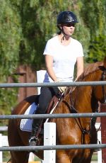 KALEY CUOCO Riding a Horse in Moorpark