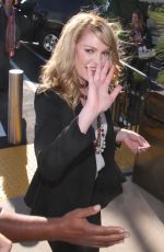 KATHERINE HEIGL on the Set of Extra  in Los Angeles