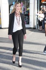 KATHERINE HEIGL on the Set of Extra  in Los Angeles