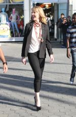 KATHERINE HEIGL on the Set of Extra  in Los Angeles