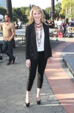 KATHERINE HEIGL on the Set of Extra  in Los Angeles