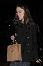 KEIRA KNIGHTLEY at Eurostar Terminal in London
