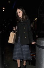 KEIRA KNIGHTLEY at Eurostar Terminal in London