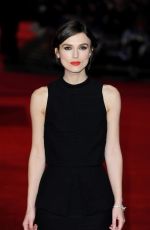 KEIRA KNIGHTLEY at Jack Ryan: Shadow Recruit Premiere in London