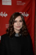 KEIRA KNIGHTLEY at Laggies Premiere at 2014 Sundance Film Festival