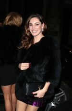 KELLY BROOK in Black Coat Out in London