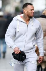 KELLY BROOK in Leggings Working Out with David McIntosh in London