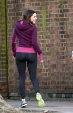 KELLY BROOK in Leggings Working Out with David McIntosh in London