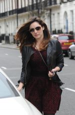 KELLY BROOK in Skirt Out and About in London