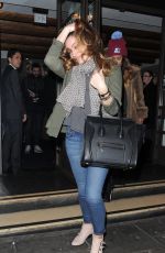 KELLY BROOK Leaves a Theatre in London