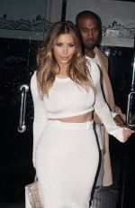 KIM KARDASHIAN and Kanye West Leaves Mr.Chow in Beverly Hills