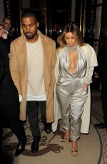 KIM KARDASHIAN and Kanye West Out and About in Paris
