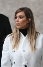 KIM KARDASHIAN Leaves the Museum of Modern Art in Paris