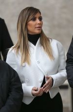 KIM KARDASHIAN Leaves the Museum of Modern Art in Paris