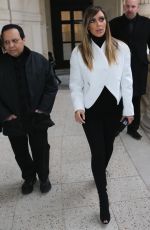 KIM KARDASHIAN Leaves the Museum of Modern Art in Paris