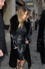 KIM KARDASHIAN Out Shopping in Paris