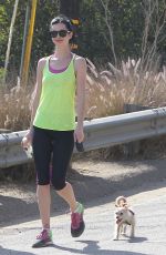 KRYSTEN RITTER in Leggings Hike at Runyon Canyon in Los Angeles