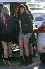 KYLIE JENNER in a Skirt Arrives at a Nail Salon in Los Angeles