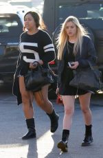 KYLIE JENNER in a Skirt Arrives at a Nail Salon in Los Angeles