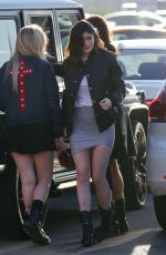 KYLIE JENNER in a Skirt Arrives at a Nail Salon in Los Angeles